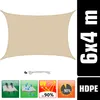 Tenda da sole UV 4x6 HDPE rettangolare baldacchino giardino Anteprima dell’immagine prodotto 2