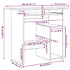 vidaXL Psací stůl vzhled černého dubu 80x45x74 cm materiál Náhled obrázku produktu 8