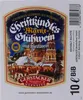 A label for Nürnberger Christkindles Markt-Glühwein aus Weißwein, featuring a winter market scene with a cathedral in the background. Produktbild-Vorschau