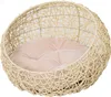 PawHut Katzenbett aus Rattan Katzenhöhle mit Kissen Produktbild-Vorschau 1