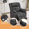A gray recliner chair with multiple inset images highlighting its features. Náhľad obrázku produktu