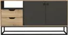 Sideboard Dolores mit 2 Türen und 2 Schubladen in Anthrazit Produktbild-Vorschau 1