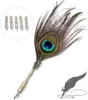 Dip Pen, plumes de paon papeterie boîte-cadeau Belle Voir les images du produit 3
