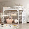 Hochbett mit Stufen und Kleiderschrank, Platzsparend mit Produktbild-Vorschau 5