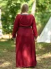 Mittelalter Kleid langarm Rot, mit Borte "Sigyn" M Produktbild-Vorschau 5