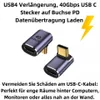 USB4 USB-C 4k OTG adattatore presa angolo 90° per monitor Anteprima dell’immagine prodotto 5