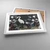 Gerahmtes Poster - Weißer Rahmen - Asiatisch Reiher Blumen Produktbild-Vorschau 3
