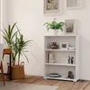 A white bookcase filled with decorative items and plants in a room with wooden floors. Produktbild-Vorschau