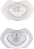 Two pacifiers are shown against a white background. Produktbild-Vorschau
