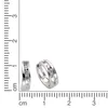 F Klappcreolen 925/- Sterling Silber 1,3cm weiß Zirkonia Produktbild-Vorschau 2