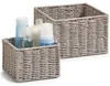 Zeller Aufbewahrungskörbchen, 2-er Set, grau, 16 x 16 x 11; Produktbild-Vorschau 1