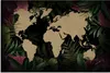 MuchoWow® Poster Weltkarte - Blätter - Dschungel 120x80 cm Produktbild-Vorschau 1