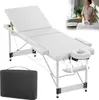 UISEBRT Table de massage professionnelle pliante en blanc - Voir les images du produit 1