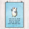 Mr. & Mrs. Panda Bild Pinguin Duschen DIN A4 - Eisblau - Produktbild-Vorschau 2