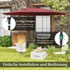 COSTWAY Sonnenschirm 350cm, großer Gartenschirm mit Kurbel Produktbild-Vorschau 6