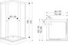 KERRA PIXEL SQ BL Duschwand + Duschwanne 80 x 80 cm Produktbild-Vorschau 4