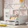 MODFU Kinderbett Hausbett 80x160cm mit Lattenrost und Produktbild-Vorschau 4