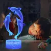 Nachtlicht für Kinder Ocean Dolphin 3D Nachtlicht Porpoise Produktbild-Vorschau 3
