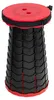 KIK KX4981 Telescopische opvouwbare stoel, zwart-rood Productafbeelding-voorbeeld 1