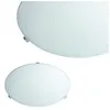Two views of a white, round ceiling light fixture against a white background. Produktbild-Vorschau
