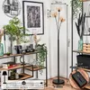 Lerici Stehlampe aus Metall/Glas in Schwarz/Bernstein/Klar Produktbild-Vorschau 4
