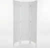 A white, three-panel room divider with slatted panels, standing against a white background. Produktbild-Vorschau