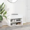 vidaXL Schuhbank Weiß 60x30x45 cm Holzwerkstoff Produktbild-Vorschau 10