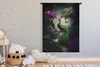 MuchoWow® Wandteppich Wandbehang Pfau - Blumen - Dschungel Produktbild-Vorschau 4