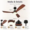Deckenventilator mit Beleuchtung und Fernbedienung, Φ132cm Produktbild-Vorschau 7