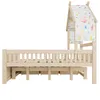Hausbett Kinderbett 140x200 cm Kiefer Massivholz Cream mit Produktbild-Vorschau 17