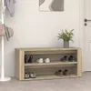 vidaXL Regál na boty Sonoma dub 100x35x45 cm odvozený Náhled obrázku produktu 2