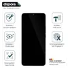 A smartphone screen protector with feature callouts. Produktbild-Vorschau