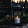 LED Mini Kerze/Grabkerze - H: 10cm/D: 6,1cm - Timer/Sensor Produktbild-Vorschau 3