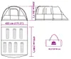 vidaXL Tenda familiare a tunnel 7 persone Verde Anteprima dell’immagine prodotto 6