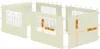 A diagram showing the dimensions of tent side panels with windows. Náhľad obrázku produktu