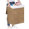 Songmics Wäschekorb Rattan 90L faltbar Natural Produktbild-Vorschau 7