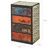 A chest of drawers with a vintage industrial look, featuring numbered drawers and a geometric pattern on the sides and top. Anteprima dell’immagine prodotto