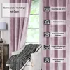 Samt Vorhang 2er Set Ösen Altrosa 140x145 cm Verdunkelung  Produktbild-Vorschau 2