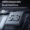 A close-up marketing image highlighting the Bluetooth 5.3 feature of wireless earbuds, with large text and a prominent number '5.3'. Produktbild-Vorschau