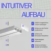 An illustration showing the steps for installing a curtain rail. Náhled obrázku produktu