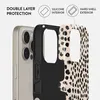 A cutaway view of a phone case showing its double-layer protection, with labels indicating the silicone interior and hard shell exterior. Podgląd zdjęcia produktu