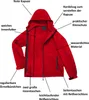 Mivaro Herren Softshelljacke mit Kapuze in Rot - Produktbild-Vorschau 3