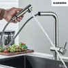 FELIX| Premium Edelstahl ausziehbare Küchenarmatur Silber Produktbild-Vorschau 3