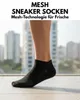 Sneaker Socken Herren Damen atmungsaktiv mit Mesh-Streifen Produktbild-Vorschau 2