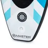 A close-up view of the tail end of an inflatable paddleboard, showing the inflation valve and a D-ring attachment point. Náhľad obrázku produktu