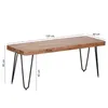 WOHNLING Esszimmer Sitzbank BAGLI Massiv-Holz Akazie 120 x Produktbild-Vorschau 2