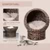 PawHut Rattan Katzenkorb Katzenhütte Katzenhöhle Katzenbett Produktbild-Vorschau 10