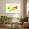 MuchoWow® Poster Weltkarte - Farben - Farbe 120x80 cm - Produktbild-Vorschau 3