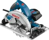A Bosch circular saw is shown from a slightly elevated, diagonal angle against a white background. Podgląd zdjęcia produktu