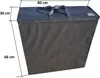 A dark gray storage bag with handles and dimensions labeled. Náhled obrázku produktu